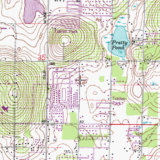 Topographic Map of Community of Christ Church, FL