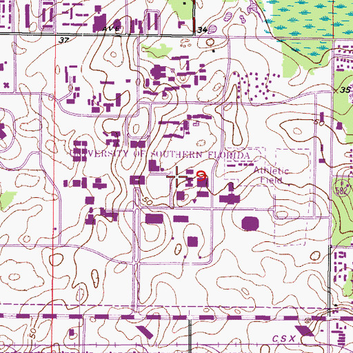 Topographic Map of Gus A Stavros Center For Economic Education, FL