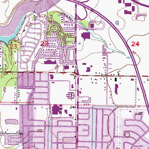 Topographic Map of Seventy-Eighth Street Community Library Branch Hillsborough County Public Library, FL