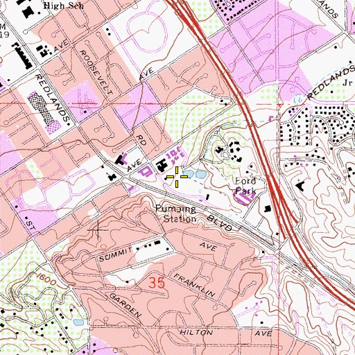 Topographic Map of Reservoir Canyon, CA