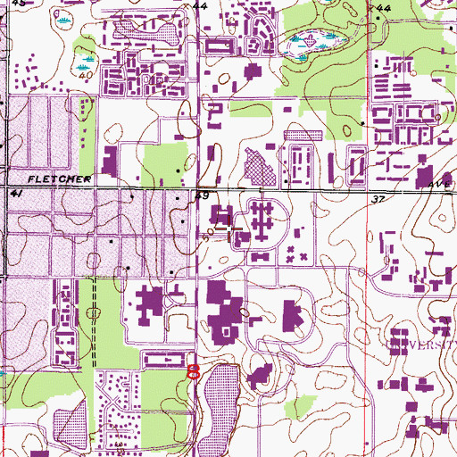 Topographic Map of University of South Florida Public Health Building, FL