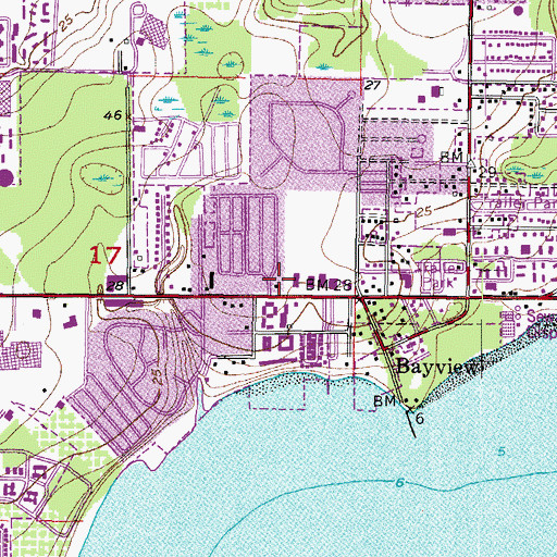 Topographic Map of Bahai Center of Clearwater, FL