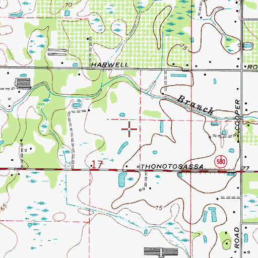 Topographic Map of Bennett Acres, FL