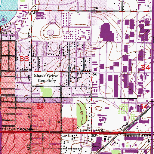 Topographic Map of Bens, FL
