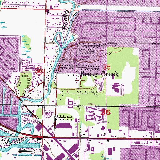 Topographic Map of Iglesia de Dios Resugio Etereno, FL