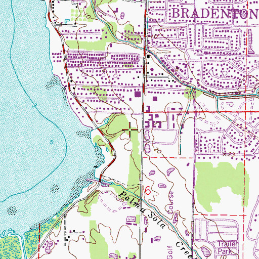 Topographic Map of Saints Peter and Paul the Apostles Church, FL