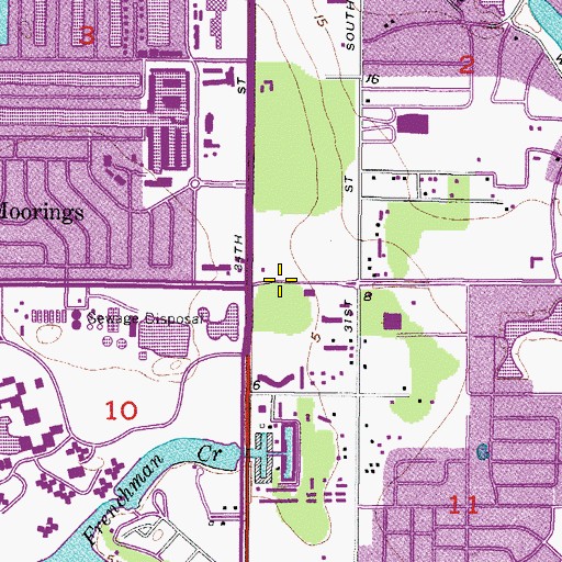Topographic Map of Interchange 17, FL