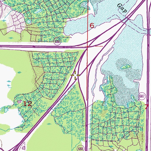 Topographic Map of Interchange 31A, FL