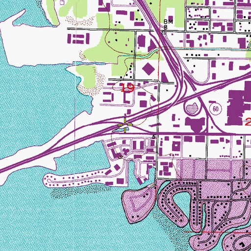 Topographic Map of Interchange 39A, FL
