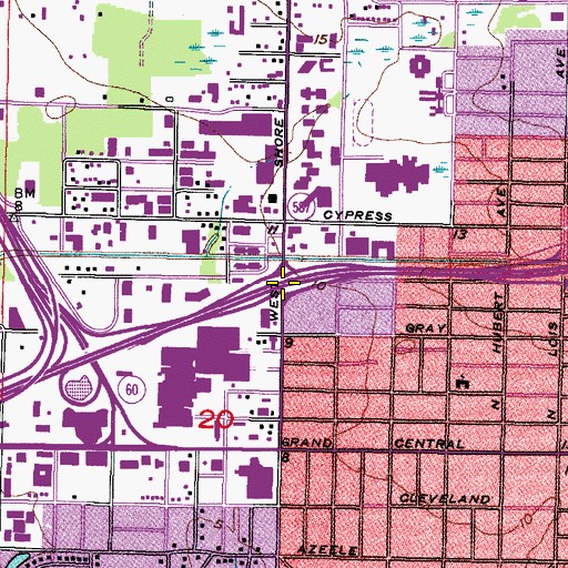 Topographic Map of Interchange 40A, FL