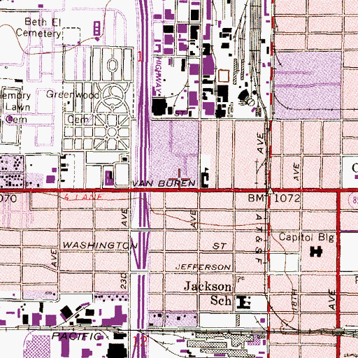 Topographic Map of DeLuxe Trailer Court, AZ