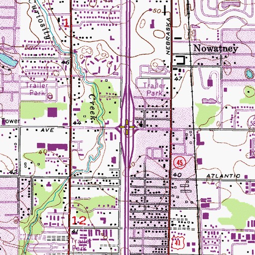 Topographic Map of Interchange 52, FL