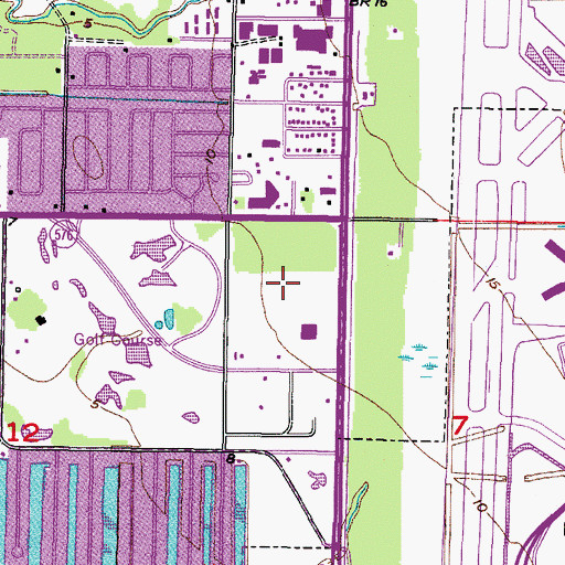 Topographic Map of Fountain Square Shopping Center, FL