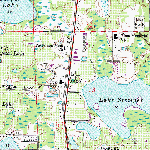 Topographic Map of Pelwood Square, FL