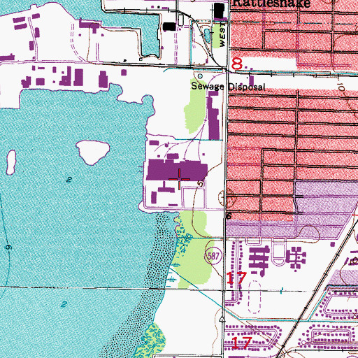 Topographic Map of Westshore Yacht Club, FL
