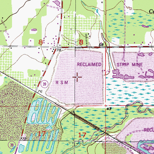 Topographic Map of Alafia Ridge Estates, FL