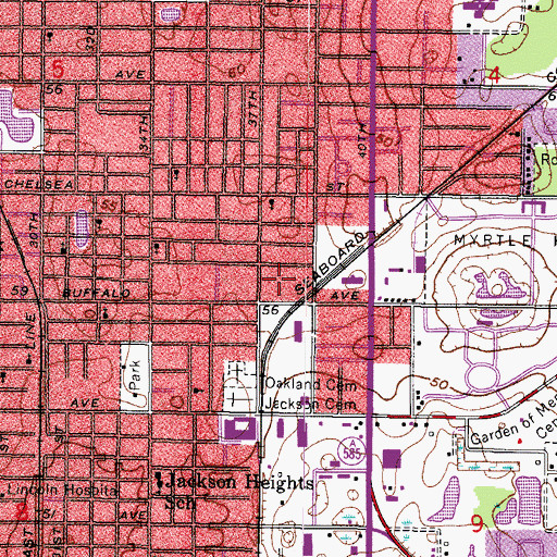 Topographic Map of Culver, FL