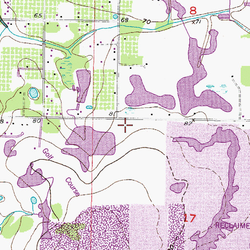 Topographic Map of Diamond Hill, FL