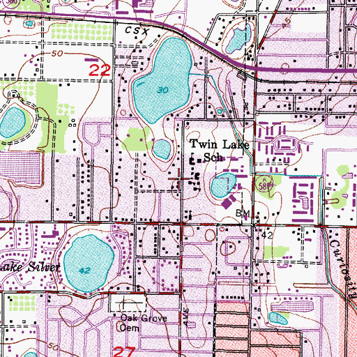 Topographic Map of East End Place, FL