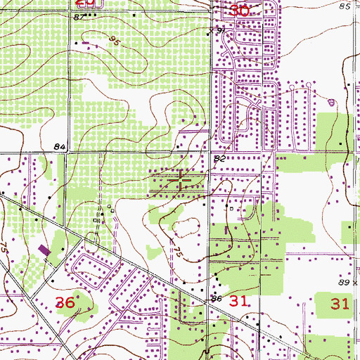 Topographic Map of Eden Wood, FL