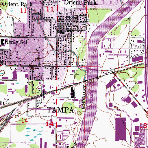 Topographic Map of Fields Park Place, FL