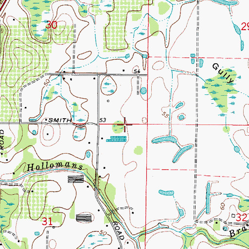 Topographic Map of Fletchers Pond, FL