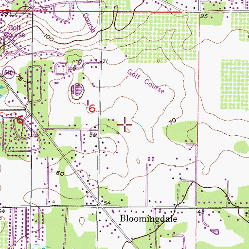 Topographic Map of Buckhorn Run, FL