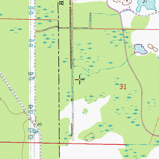 Topographic Map of Canterbury Village, FL