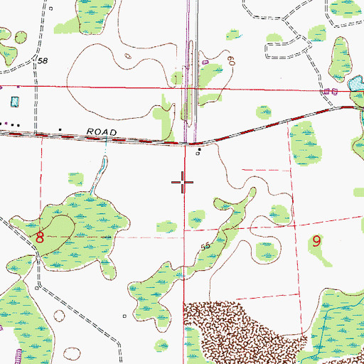 Topographic Map of Cheval East Bordeaux, FL