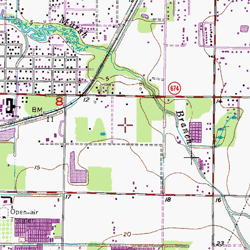 Topographic Map of College Chase, FL
