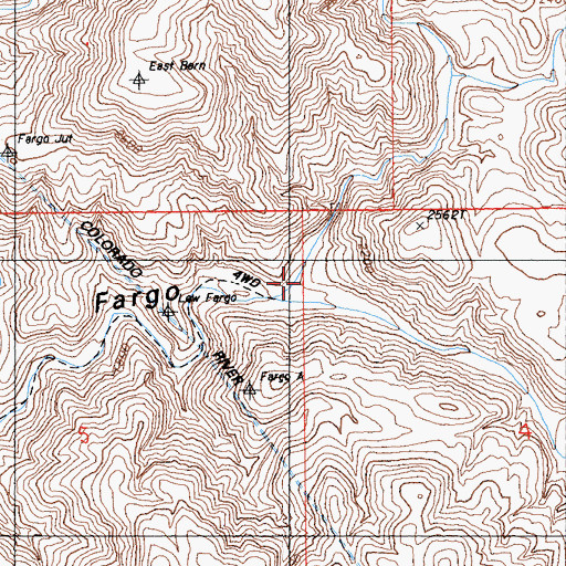 Topographic Map of Rockhouse Canyon, CA