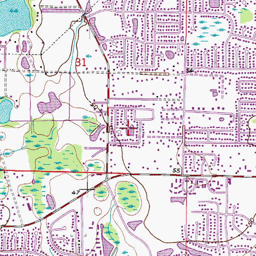 Topographic Map of Country Village, FL