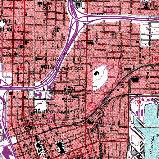 Topographic Map of Lipscomb Villa, FL