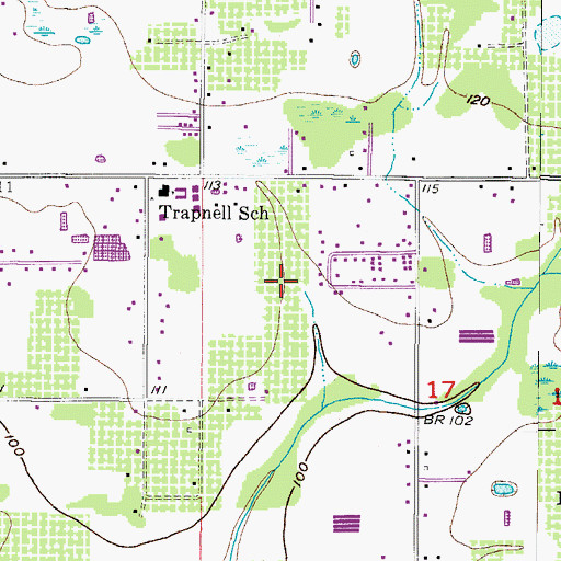 Topographic Map of Little Alafia Creek Estates, FL