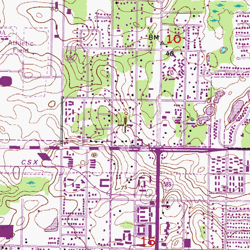 Topographic Map of Maffett, FL