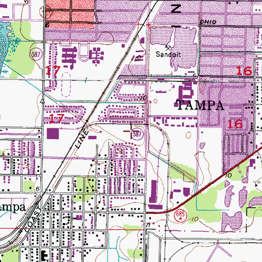 Topographic Map of Manors at Manhattan, FL