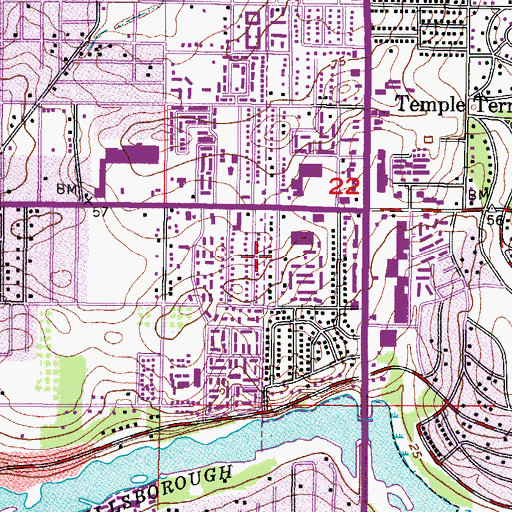 Topographic Map of Marian, FL