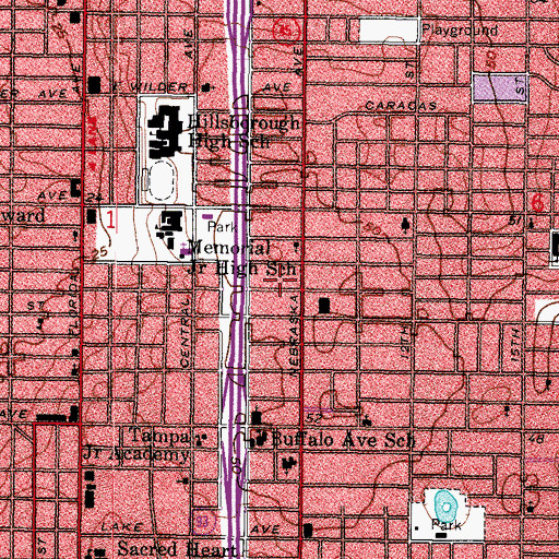 Topographic Map of Marietta, FL