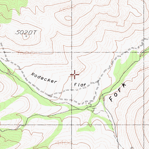 Topographic Map of Rodecker Flat, CA