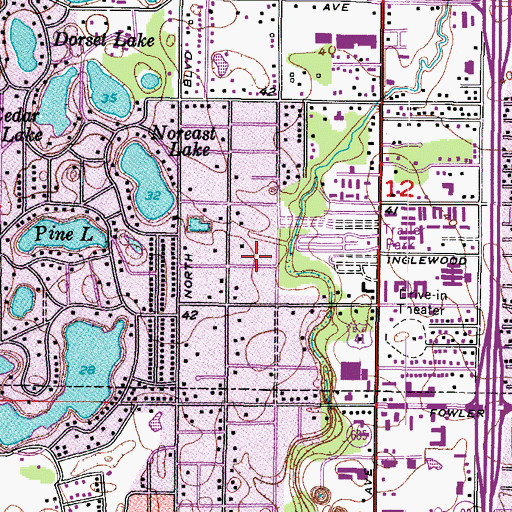 Topographic Map of Free Land Heights, FL