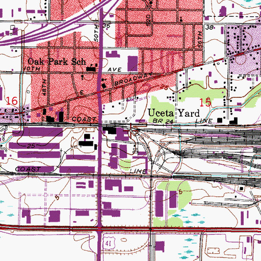 Topographic Map of Fulton, FL
