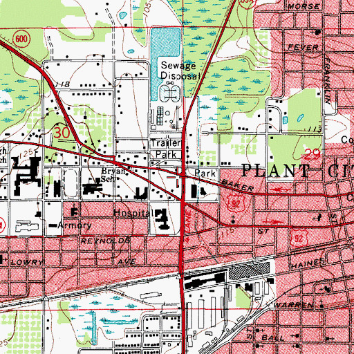 Topographic Map of Hartline, FL