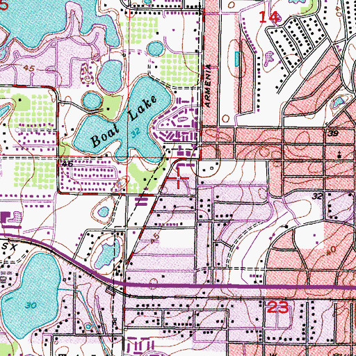 Topographic Map of Kay Wood Heights, FL