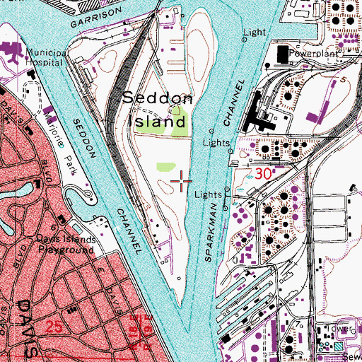 Topographic Map of Keys at Harbour Island, FL
