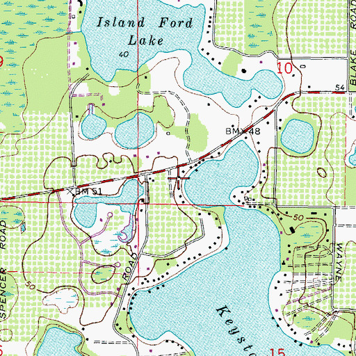 Topographic Map of Keystone Manor, FL