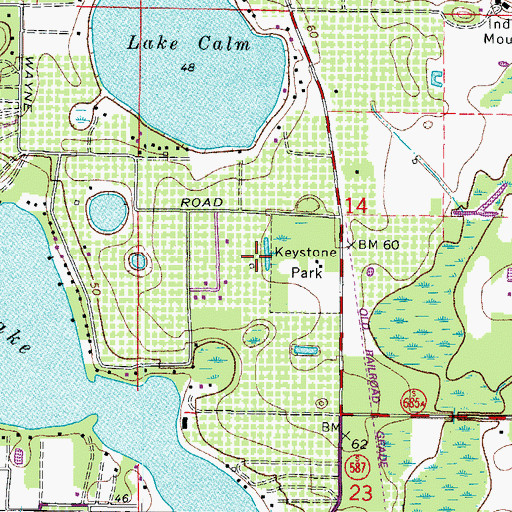 Topographic Map of Keystone Terrace, FL