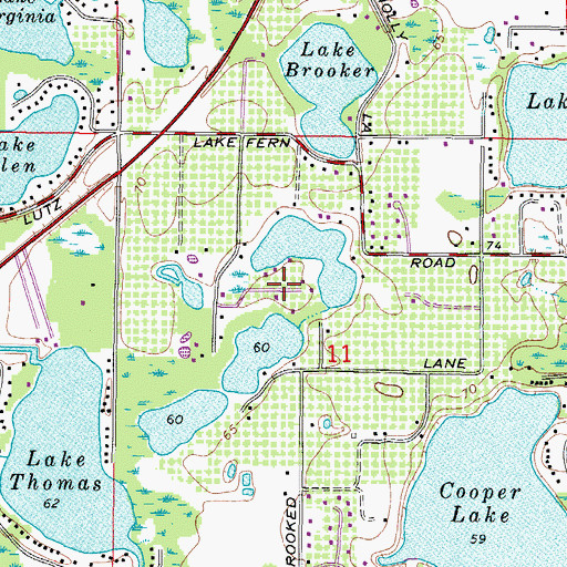 Topographic Map of Lake Norbert Fuller, FL