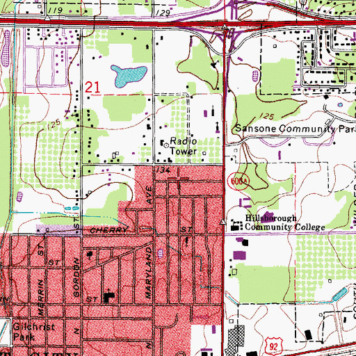 Topographic Map of Pineview, FL