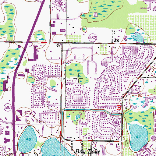 Topographic Map of Reynoldswood, FL