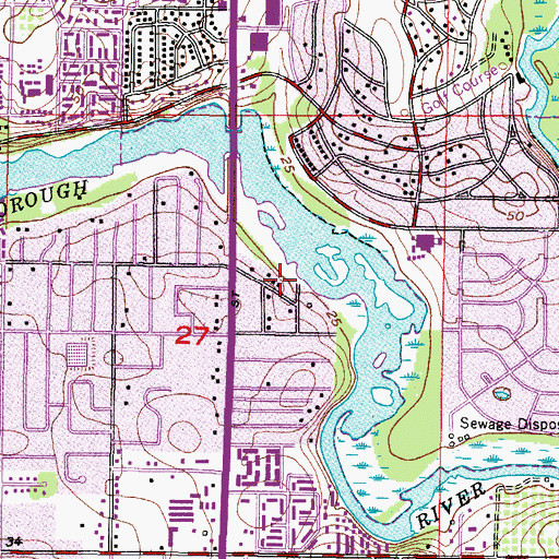 Topographic Map of River Haven Estates, FL